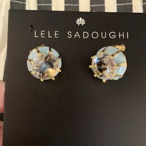 Lele Sadoughi light blue spotlight earrings